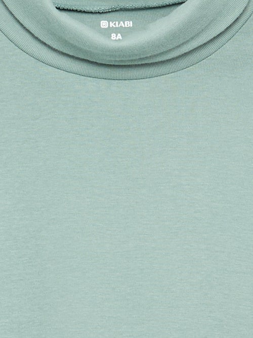 Camiseta de cuello alto de canalé - Kiabi Camiseta de cuello alto de canalé - Kiabi