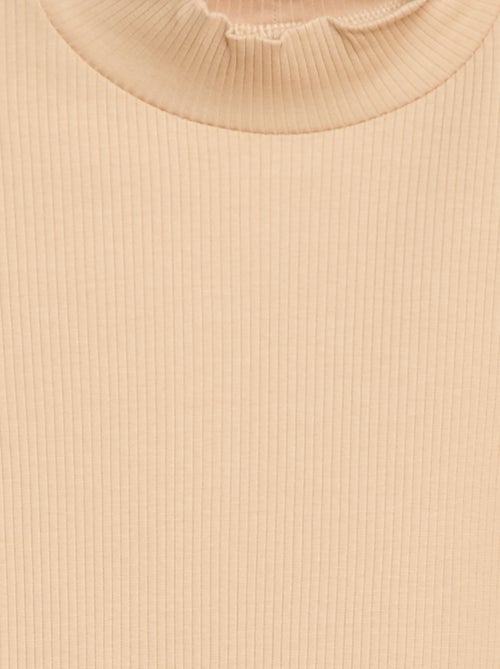 Camiseta de cuello alto de canalé - Kiabi