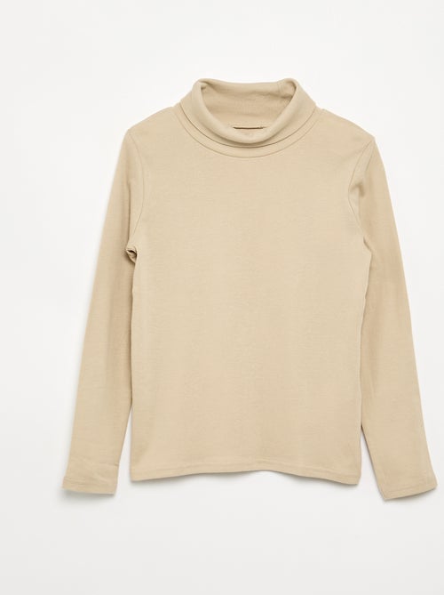 Camiseta de cuello alto de canalé - Kiabi Camiseta de cuello alto de canalé - Kiabi