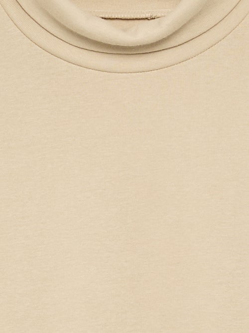 Camiseta de cuello alto de canalé - Kiabi Camiseta de cuello alto de canalé - Kiabi