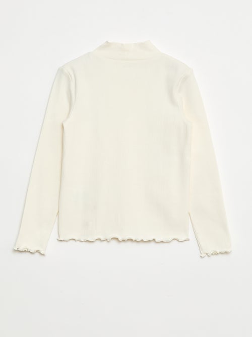 Camiseta de cuello alto de canalé - Kiabi