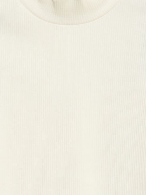 Camiseta de cuello alto de canalé - Kiabi