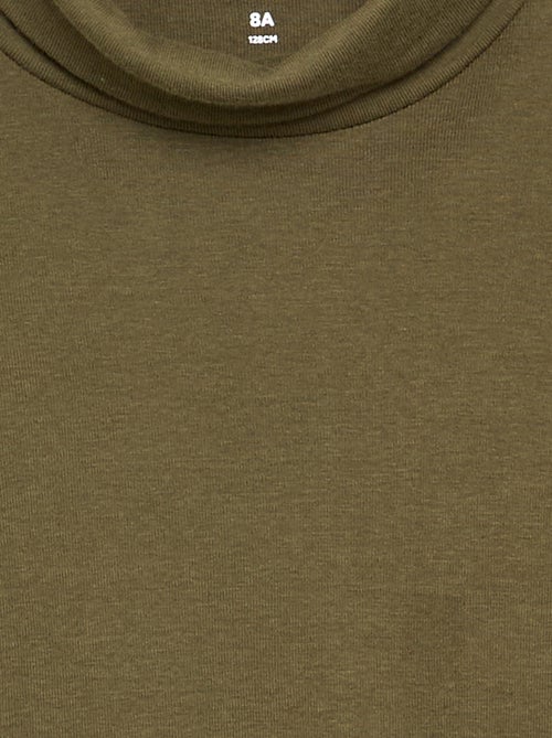 Camiseta de cuello alto de canalé - Kiabi Camiseta de cuello alto de canalé - Kiabi