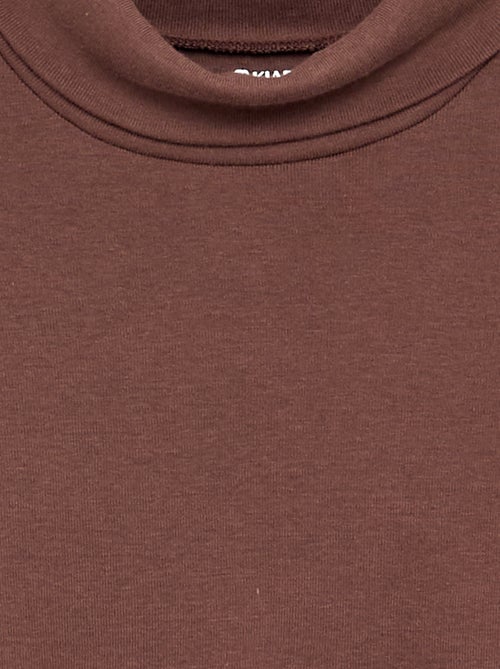 Camiseta de cuello alto de canalé - Kiabi Camiseta de cuello alto de canalé - Kiabi