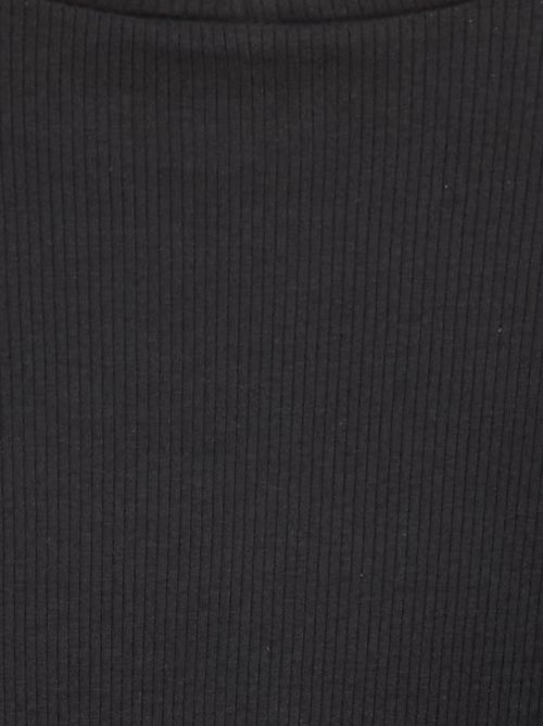 Camiseta de cuello alto de canalé - Kiabi