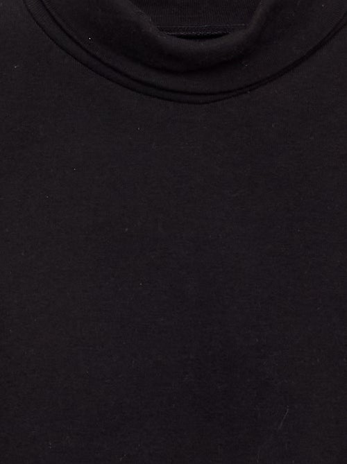 Camiseta de cuello alto de canalé - Kiabi Camiseta de cuello alto de canalé - Kiabi