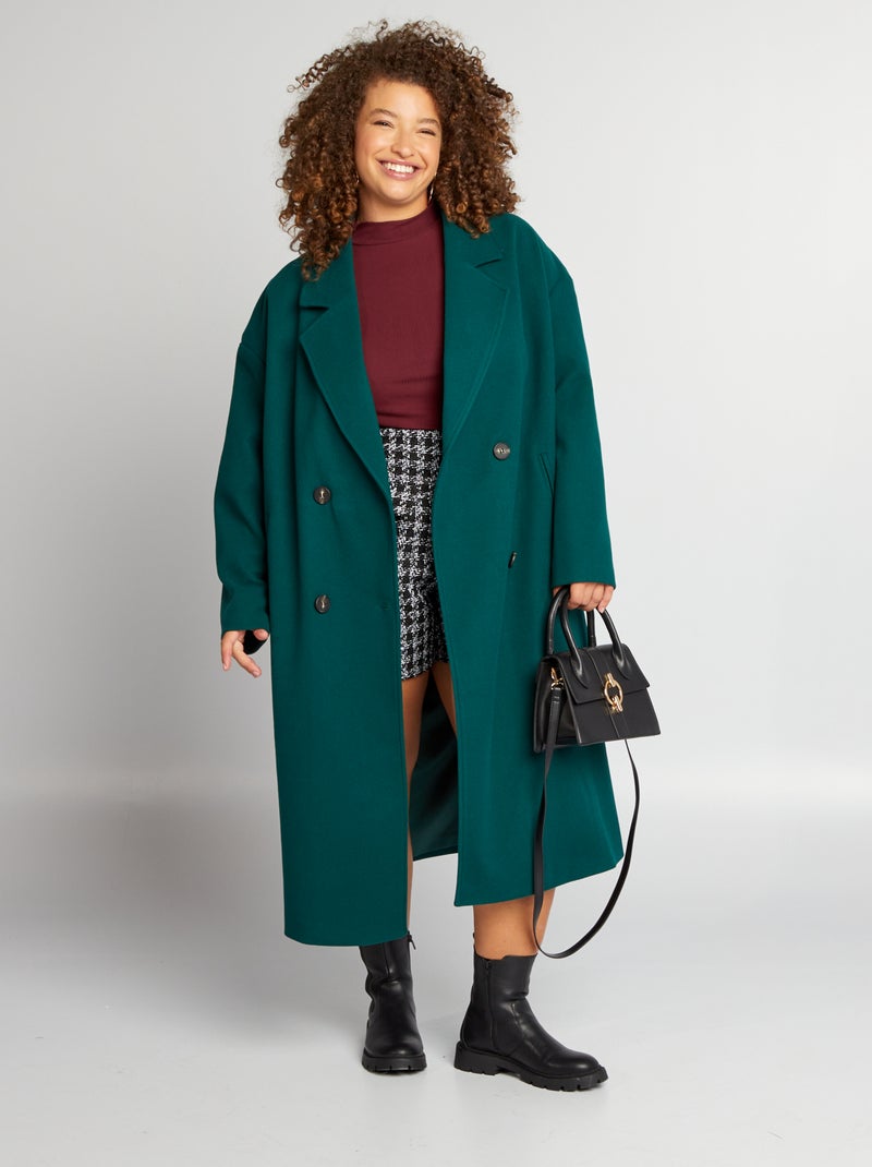 Camiseta de cuello alto de canalé ROJO - Kiabi