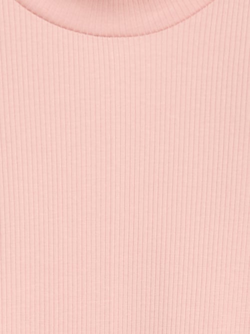 Camiseta de cuello alto de canalé - Kiabi