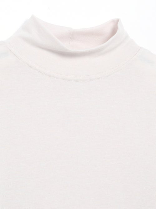 Camiseta de cuello alto de lana mezclada - Kiabi