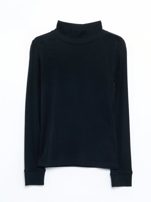 Camiseta de cuello alto de lana mezclada - Kiabi