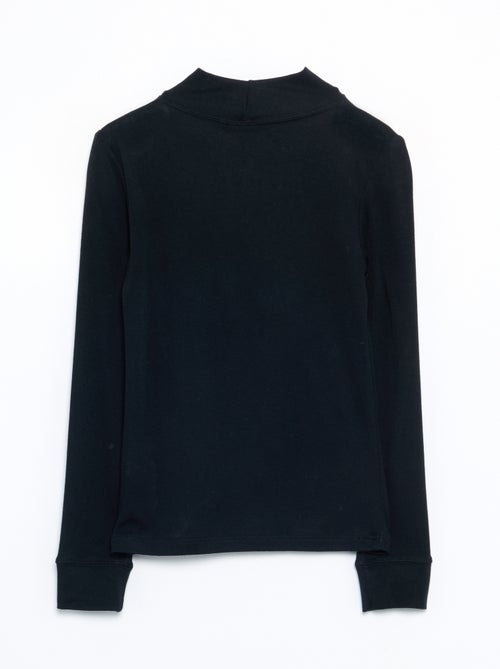 Camiseta de cuello alto de lana mezclada - Kiabi