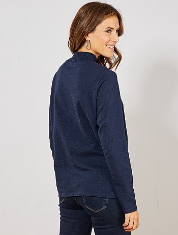 Camiseta de cuello alto de lunares - Kiabi