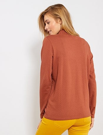 Camiseta de cuello alto de lunares - Kiabi