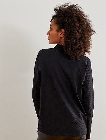 Camiseta de cuello alto de lunares - Kiabi