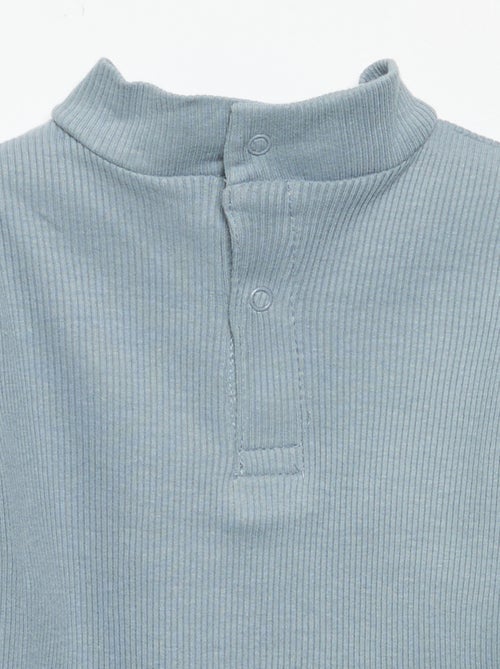 Camiseta de cuello alto de punto acanalado - Kiabi
