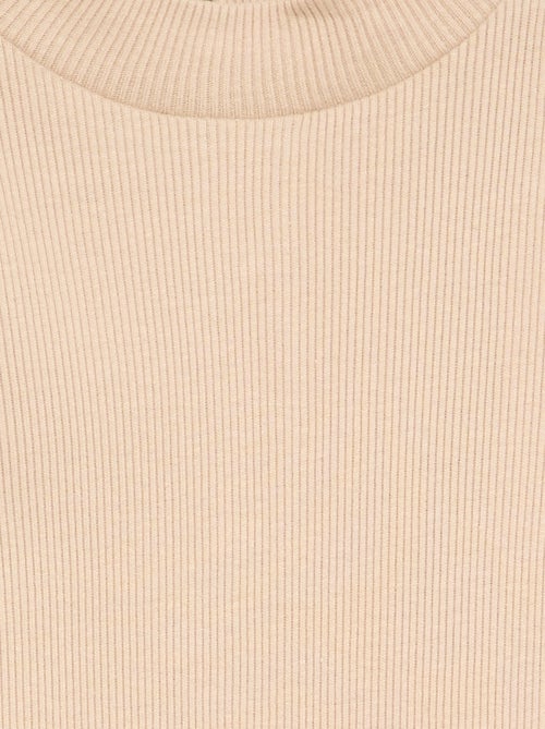 Camiseta de cuello alto de punto acanalado - Kiabi