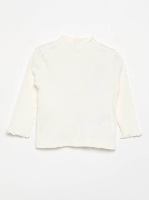 Camiseta de cuello alto de punto acanalado - Kiabi