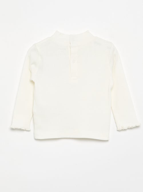 Camiseta de cuello alto de punto acanalado - Kiabi