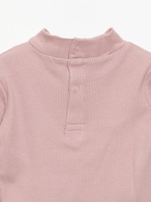 Camiseta de cuello alto de punto acanalado - Kiabi