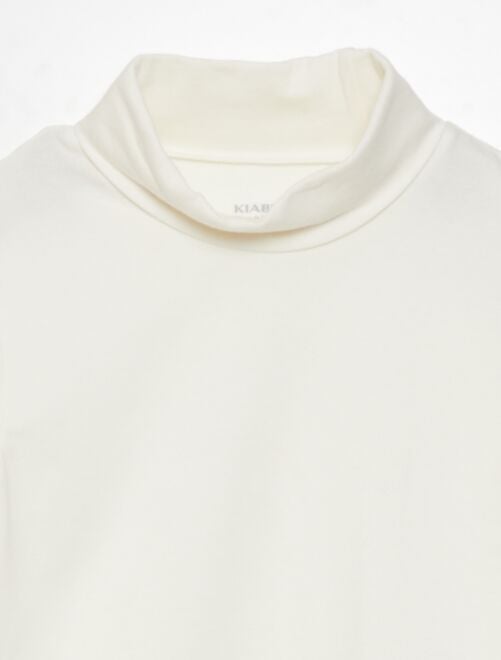 Camiseta de cuello vuelto - Blanco - Kiabi - 3.00€