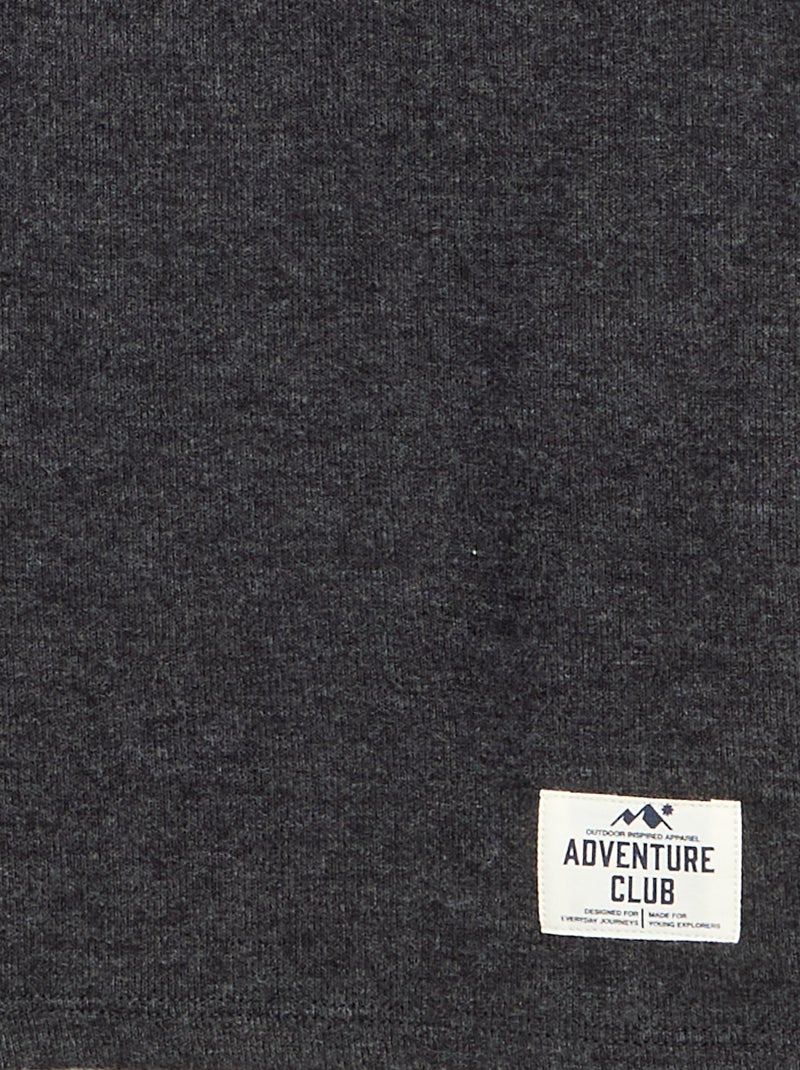 Camiseta de cuello alto Gris oscuro - Kiabi