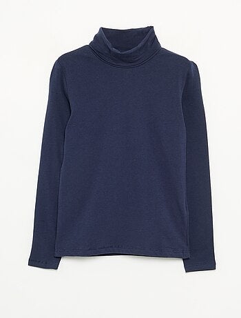 Camiseta de cuello alto lisa