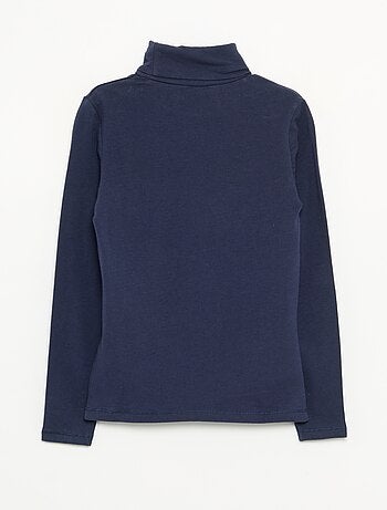 Camiseta de cuello alto lisa