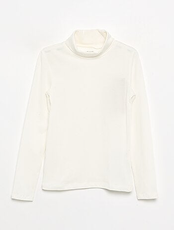 Camiseta de cuello alto lisa
