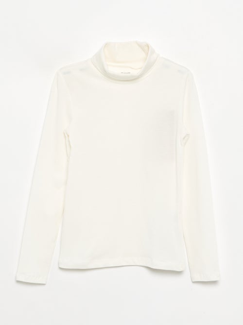 Camiseta de cuello alto lisa - Kiabi