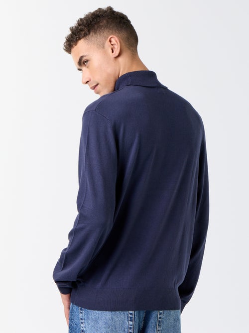 Camiseta de cuello alto lisa de punto fino - Kiabi Camiseta de cuello alto lisa de punto fino - Kiabi