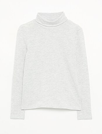 Camiseta de cuello alto lisa