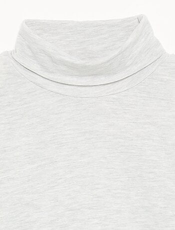 Camiseta de cuello alto lisa