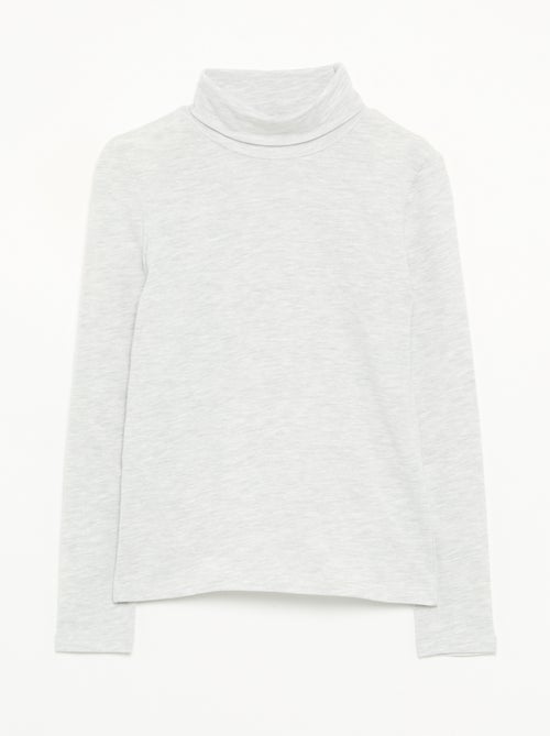 Camiseta de cuello alto lisa - Kiabi
