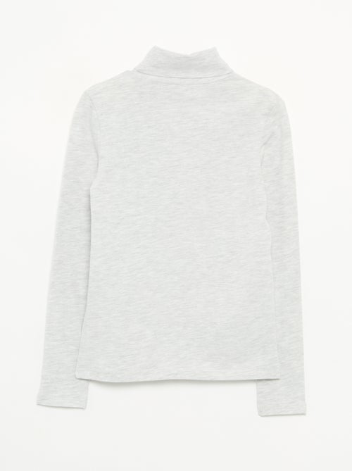 Camiseta de cuello alto lisa - Kiabi