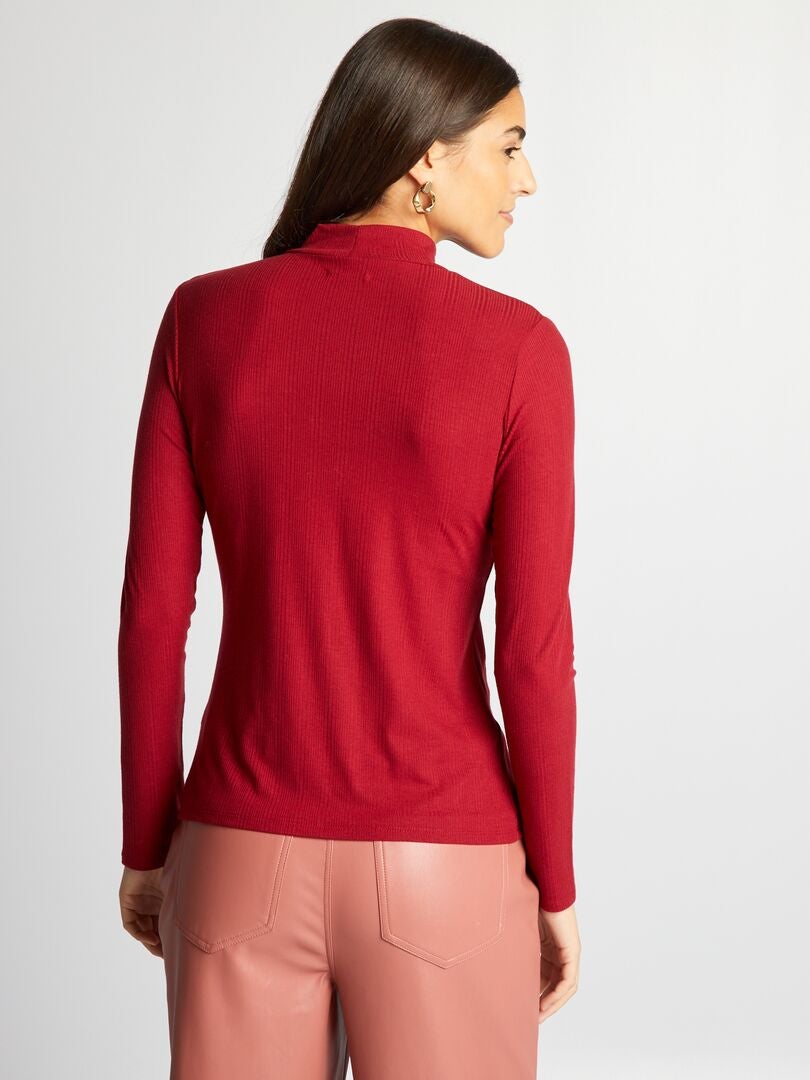 Camiseta de cuello alto ROJO - Kiabi
