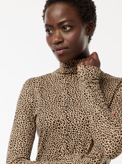 Camiseta de cuello alto y manga larga - Kiabi Camiseta de cuello alto y manga larga - Kiabi