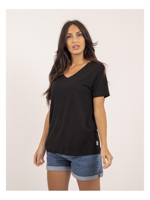 Camiseta de cuello en V de lino FAIMES - Kiabi