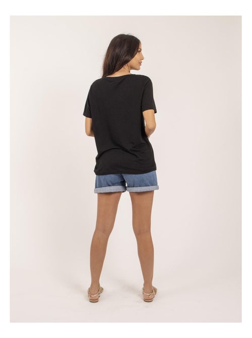 Camiseta de cuello en V de lino FAIMES - Kiabi