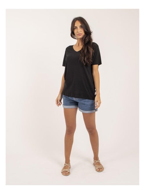 Camiseta de cuello en V de lino FAIMES - Kiabi
