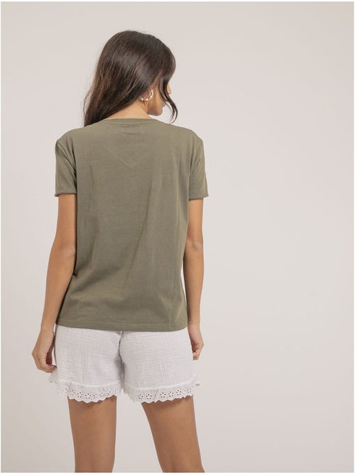 Camiseta de cuello en V de puro algodón FAMIA - Kiabi
