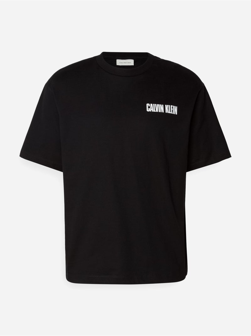 Camiseta de cuello redondo - Calvin Klein Negro - Kiabi