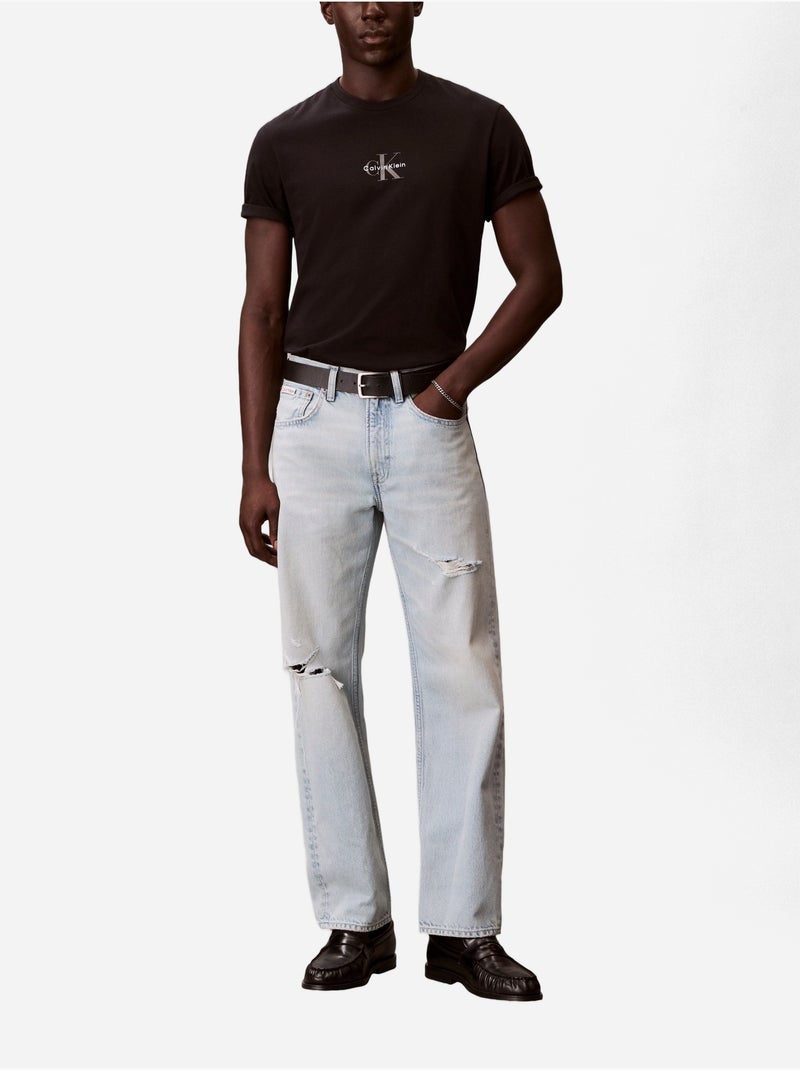 Camiseta de cuello redondo - Calvin Klein Negro - Kiabi