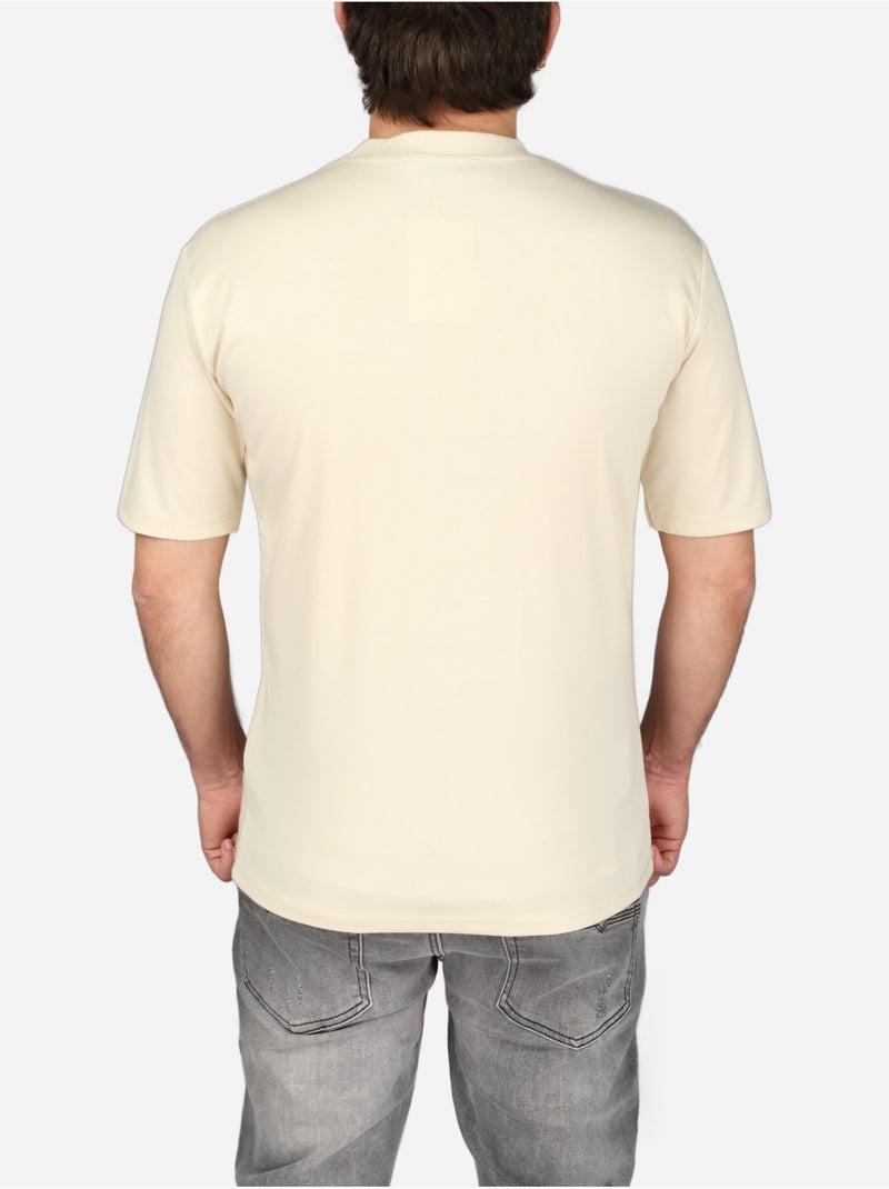 Camiseta de cuello redondo - Frilivin Beige - Kiabi