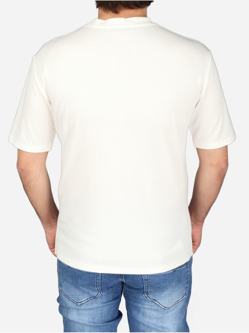 Camiseta de cuello redondo - Frilivin Blanco - Kiabi