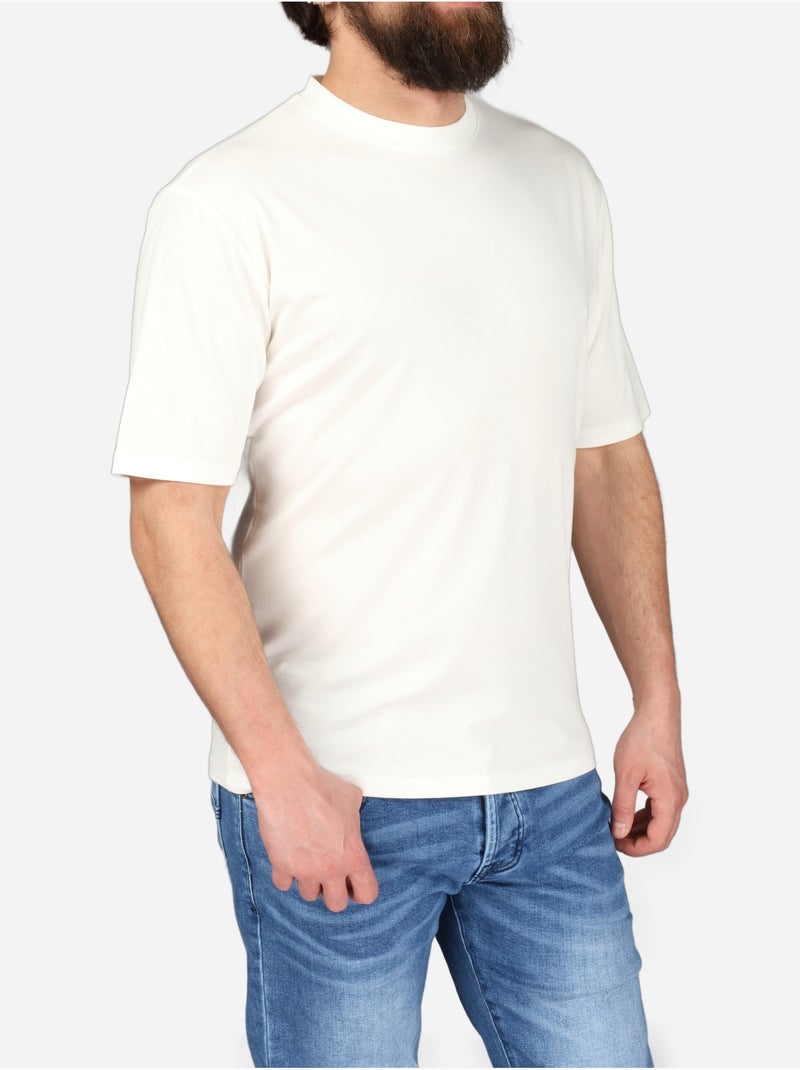 Camiseta de cuello redondo - Frilivin Blanco - Kiabi