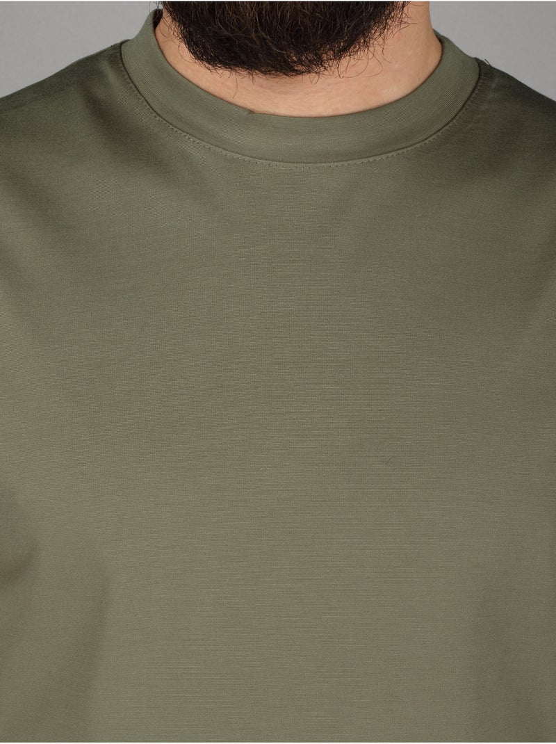 Camiseta de cuello redondo - Frilivin Caqui - Kiabi