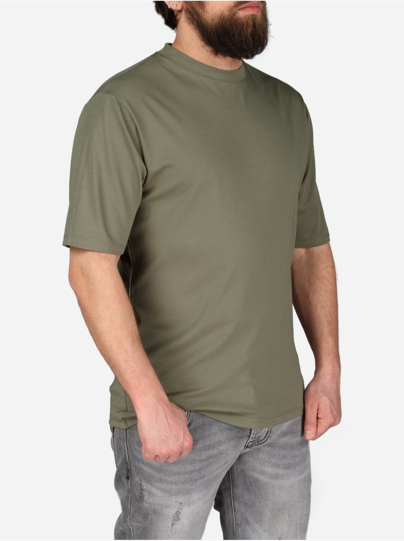 Camiseta de cuello redondo - Frilivin Caqui - Kiabi