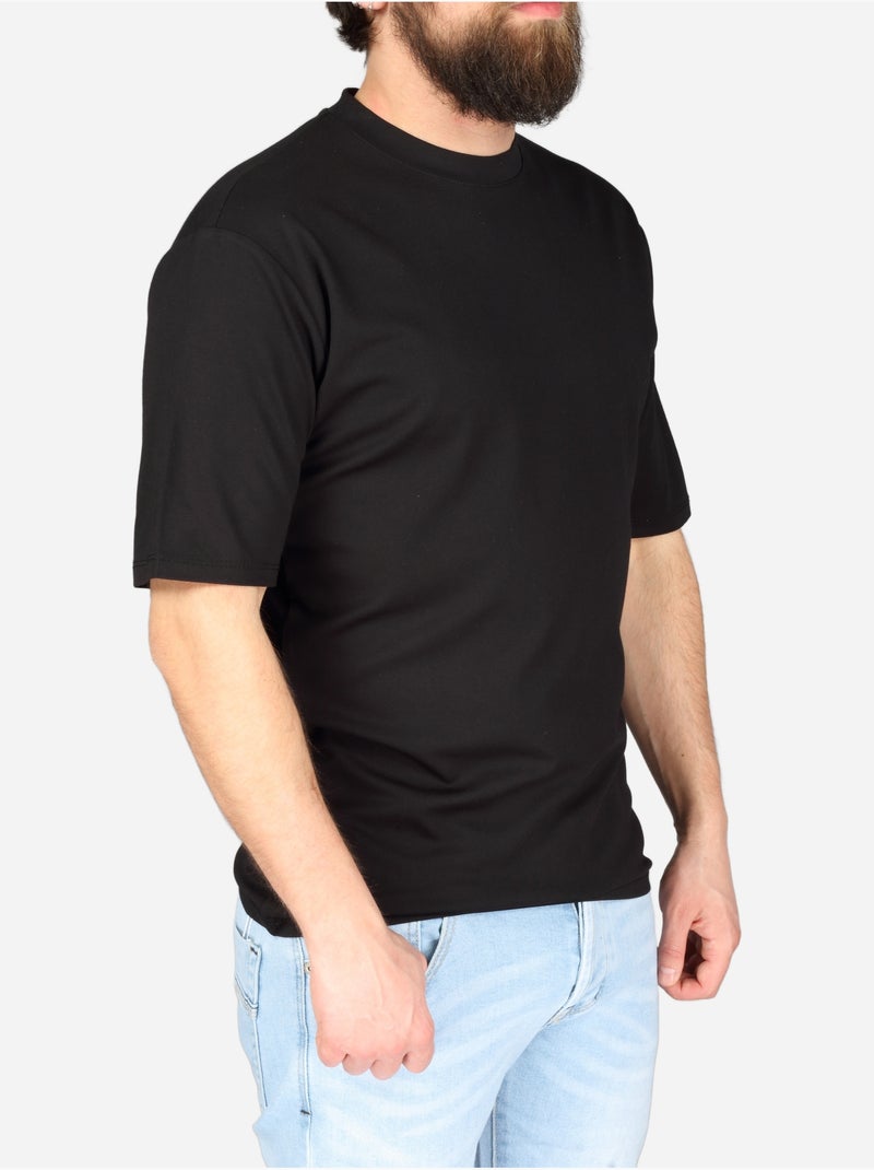 Camiseta de cuello redondo - Frilivin Negro - Kiabi