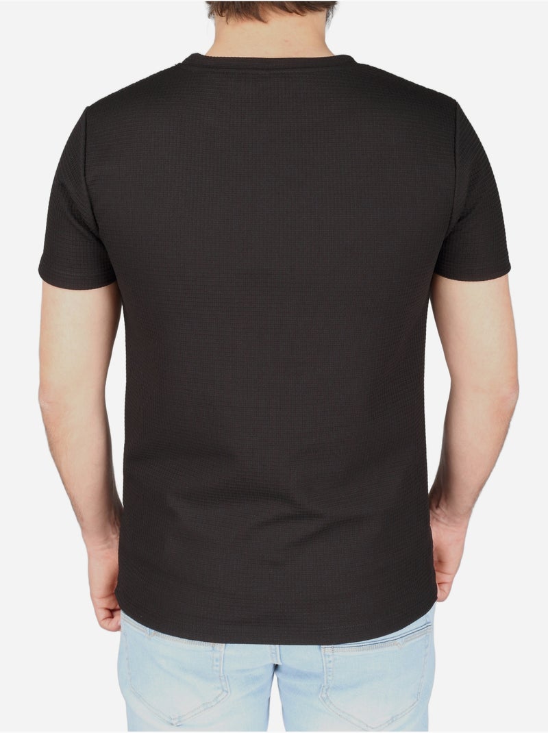 Camiseta de cuello redondo - Frilivin Negro - Kiabi