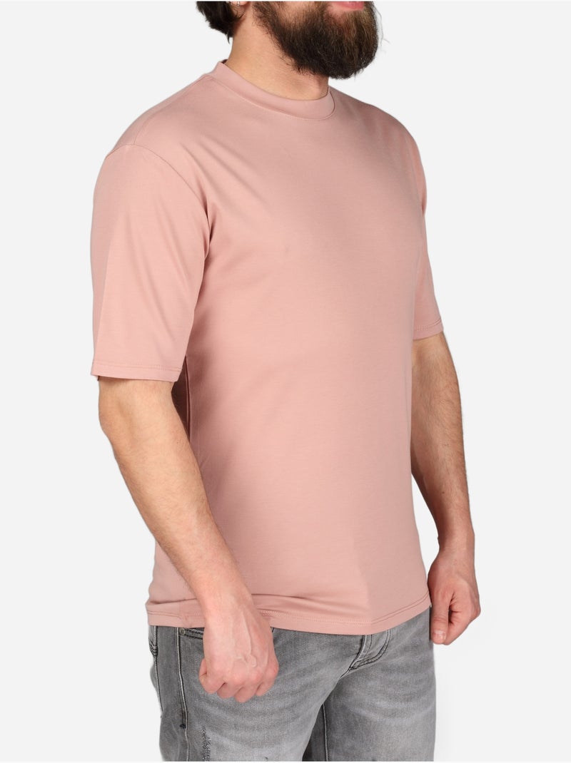 Camiseta de cuello redondo - Frilivin Rosa - Kiabi